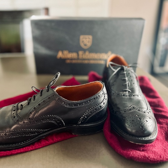 Allen Edmonds Whitney Wingtip Oxford Shoes – Black – Size 9.5 D - Picture 1 of 8